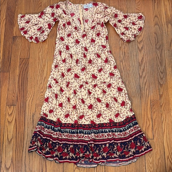 Anthropologie x Faithfull Melia Midi Dress size 4 Small - Picture 2 of 10